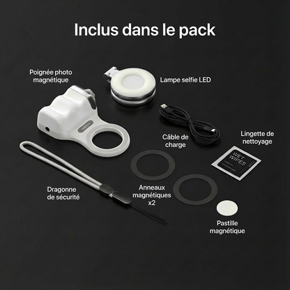 Accessoire photo magnétique pour iPhone – prise en main pro
