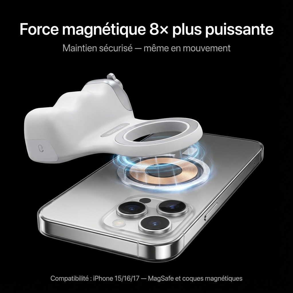 Accessoire photo magnétique pour iPhone – prise en main pro