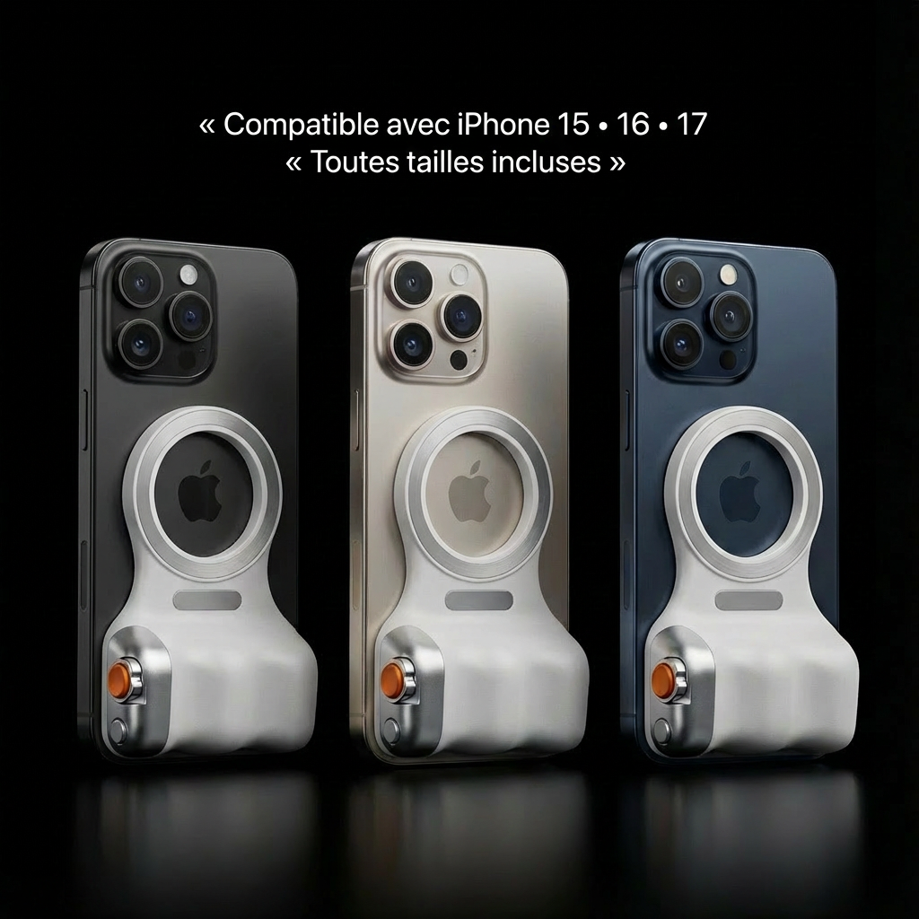 Accessoire photo magnétique pour iPhone – prise en main pro